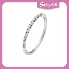 【炫麗】14K金戒 14K線戒鑽戒 0.10ct/16p #10 0722