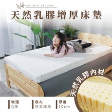 大老婆寢具 乳膠床墊 10公分厚 Q彈舒適 防蟎 單人加大 106x188公分