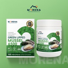모레나 100% 뉴질랜드 초록입홍합 6500mg 식물성캡슐 300정 분말 추출뭏 초록홍합 파우더 푸른 그린홍합, 1개