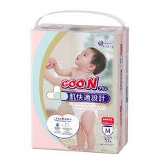 GOO.N日本大王 | 紙尿布 肌快適-褲型 M52 **舊包裝**, 中碼 (M), 3個