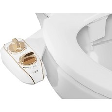 LUXE 비데 NEO 185 Plus - 변기 시트용 특허 부착 혁신적인 힌지 청소 슬라이드 인 이지 설치 고급 360 셀프 듀얼 노즐 페미닌 및 후면 세척(크롬), Gold