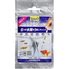 수질검사 키트 셀프 수돗물 테트라 테스트 6-in-1 테스트지 5장 수족관 수질 측정 스마트폰 앱 호환 누구나 쉽게 가능 총 경도 질산염 아질산염 염소