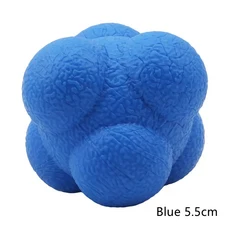 1Pc 육각 반응 공 실리콘 민첩성 조정 운동 피트니스 훈련 어린이와 성인에게 적합, 03 Blue 5.5cm, 1개