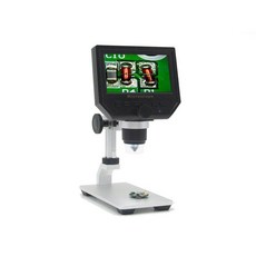 庫存不用等-600倍 帶屏電子顯微鏡G600帶屏維修放大鏡 便攜式顯微鏡 高清600倍放大 (帶鋁合金支架), 1個, 無保固