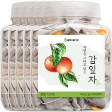 이너블릭 감잎차 1500만 티백 판매 돌파 PLA 친환경 필터, 5박스, 1g, 100개입