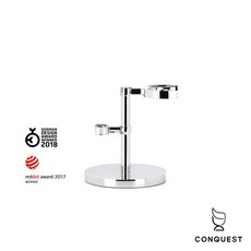 【CONQUEST】德國 穆勒 MUHLE 六角系列 刮鬍刀架 刮鬍刀/刮鬍刷兩用收納架，浴室收納好幫手, 1個, 1