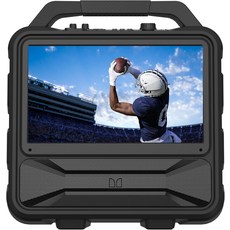 Monster Vision 2 56인치 080p 디스플레이 및 60W 스피커를 갖춘 휴대용 엔터테인먼트 시스템 최대 25시간 가능 듀얼 HDMI 포트 USBC to 케이블 포함