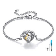 아마존평점4.5+ 미국출고 152539 VNRIOW 925 스털링 실버 개 항아리 팔찌 재용 애호가 여성을 위한 기념 기념품 화장 주얼리 선물 16.5cm(6.5인치)에서, 빈티지