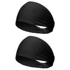 원아더 냉감 스포츠 풀콜드 헤드밴드 2p, 블랙, 1세트