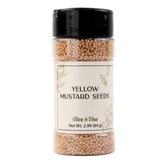 Olive & Vine 옐로우 머스타드 씨앗 톡 쏘는 맛 절임 및 요리용 풍부한 전통 정통 맛 글로벌 레시피용 (84.8g(3.25온스), 5.6 Ounce