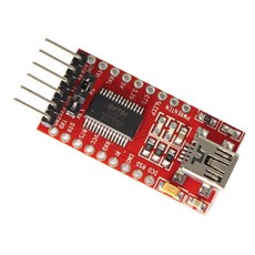 FT232RL USB to TTL 시리얼 컨버터 모듈 - 3.3V 5V 전압 조절 - 아두이노 다운로드 케이블 미니USB, 1개