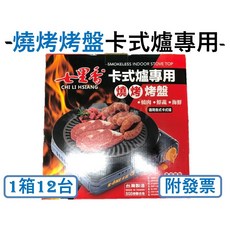 七里香 燒烤烤盤 卡式爐專用 無煙烤盤 台灣製造 圓形韓式烤盤, 1個
