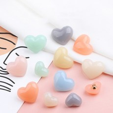 젤리 하트 단추 20mm 핑크 10p, 1개, 20mm 핑크10p