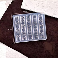 네일 템플릿 아트 스텐실 레이스 보우 꽃 금형 아크릴 3D DIY 디자인 조각 실리콘 손톱 스탬핑 플레이트 장식 도구, 옵션08) 094, 1개