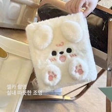 레인보우 귀여운 강아지 만화 민소매 고양이 동물, 7인치 1칸 10페이지, 1매, M36 플러시 화이트 이어 독