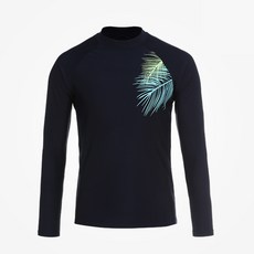 레노마수영복 남성 비치 팜트리로고 라운드넥 래쉬가드 (RN-TS20926PC)