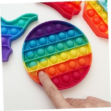 팝잇 레인보우 푸쉬팝 버블 감각 장난감 스트레스 해소 뽁뽁이 KC인증, 상세페이지 참조