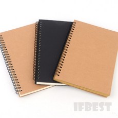 ifbest 클래식 스케치 노트 50매 낙서장, 브라운+브라운