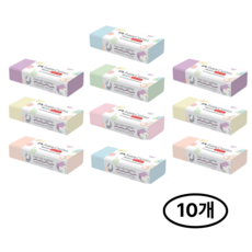 파버카스텔 더스트 프리 마카롱 대형 지우개 세트 187190, 퍼플*그린*피치*핑크*블루*옐로우, 10개