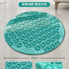 圓形足底按摩墊 按摩減肥 雙倍功效, 55cm直徑 - 青草綠圓形款 柔軟高彈 超大尺寸, 1個