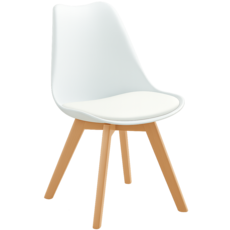 비셀리움 프리미엄 에펠의자 고급형 인테리어 카페의자 9컬러 체어, 화이트, 1개