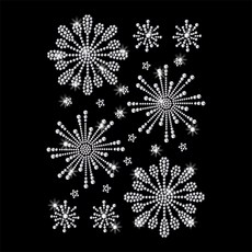 1개 유리 핫픽스 라인스톤 다리미 부착형 아플리케 의상 액세서리 (옷 가방 바지 불꽃놀이용) 297x210mm, 혼합색