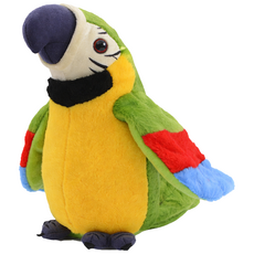 [최고품질 당일발송]로앤제이 노래하고 말 따라하는 앵무새 인형 장난감, 21cm, 그린, 1개 21cm, 그린, 1개