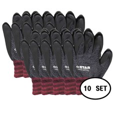 오공 스타 스마트 NBR 스마트폰 터치 가능 장갑, 블랙, 10개