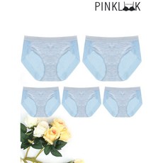 핑크룩 리미 멜란지 노라인 삼각 여성팬티5종 블루