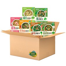 신송 즉석국 블럭 된장국 6종세트, 1세트, 50g