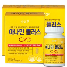 아나민 플러스 비타민 씨 앤 디 복합 프리미엄 영양제 정 여성 남성 피곤할때 골드 하루한알 로, 3세트, 60정