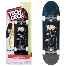 TECH DECK Finesse X Sonic The Hedgehog 핸드보드 정품 미니 스케이트보드 남아 및 여아용 어린이 장난감 만 6세 이상 (손만 사용), April