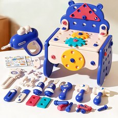 토요요 DIY 나사 조립 공구 세트 완구 엔지니어 역할놀이 장남감BY-HM, 68개