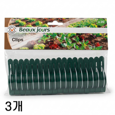 원예집게 화초 고정 끈 타이 오이 호박 집게(대 20개), 3세트