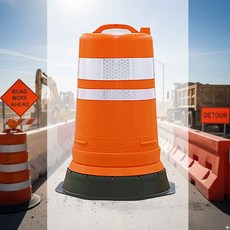 일반용 스마트 드럼 반사경계기 차선분리봉 교통안내기 경계봉 도로차단기 차선봉, 단일사이즈