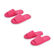 모다데코 1+1 타올지 워셔블 거실화 층간소음 방지 발편한 실내 슬리퍼, 1개, 핑크+핑크
