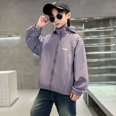 SunburstWonder 아동 가을 남아 아우터 중 주니어 바람막이 멋 느낌표 패턴 코트