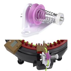 원형 편직 기계 텐셔너 Addi 46 바늘 뜨개질 기계와 호환 뜨개질 기계용 조절 가능한 실 장력 어댑터 완벽한 스티치를 위한 탈착식 실 피드 액세서리 1개, 1