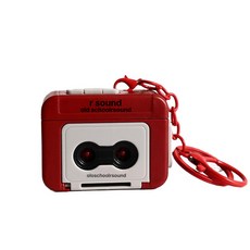 레트로 미니 녹음기 레코 카세트 A. 선물 빨간색녹음 빈티지레드, 빈티지블루