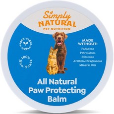올 내추럴 발 프로텍팅 밤 개와 고양이 위 버터 개 금이 코 보습 크림 핥아도 안전 탑, 올 내추럴 발 프로텍팅 밤 개와 고양이 버터 발강아지발, 1개