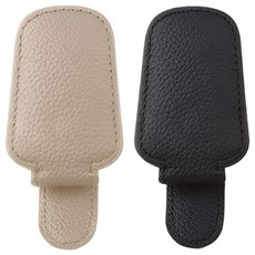 리카렌 차량용 안경 클립 거치대, 1개, 베이지+블랙