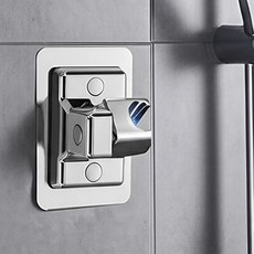 픽커리 부착식 각도조절 욕실 샤워기 헤드 걸이 홀더 거치대, 실버