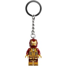 LEGO 마블 슈퍼 히어로 아이언맨 미니 피규어 키링 854240 멀티컬러., 1개