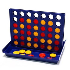 어린이 입체사목보드게임 커넥트4 교구장난감 세트 실내놀이 유치원교재 여행용, 1개