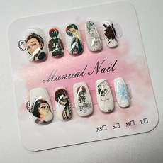 鬼滅之人 猗窩座 穿戴甲 貼片式美甲 XS M, 1個, S