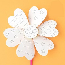 종이 꽃 바람개비 만들기 키트 방과후놀이 하트패턴 net*5329zY