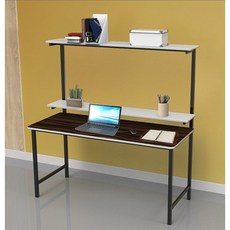 썬라이프 F3입식 900 2단선반 학생 게이밍 DIY 철제 컴퓨터책상, 900월넛