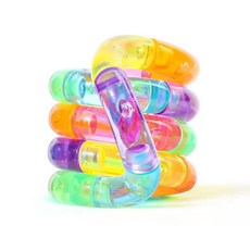 무지개 온도 변화 트위스트 놀이 어린이 트위스트 놀이 투명 변형 트위스트 줄 지능 개발 스트레스 해소 놀이, 크리스탈 모델-6색