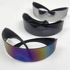 사이버안경 파티소품 가면형안경 이벤트소품, 블랙, 블랙, 1개