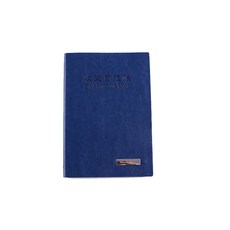 思益記賬本 臺灣出貨 傢庭理財 韓國懶人 多功能 現金日記帳本 財務明細賬 收支手賬, 藍色 A5 皮革收支日記賬 右下角帶金屬, 1個